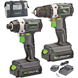 20-Volt Cordless Li-Ion 2-Speed Drill-Impact Driver Combo Kit