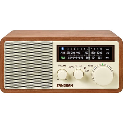 AM-FM Bluetooth(R) Wooden Cabinet Radio