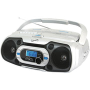 Bluetooth(R) CD/Cassette/Radio Portable Audio System, White, SC-729BT