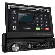 7" Single-DIN In-Dash DVD Receiver with Flip-out Display & Bluetooth(R)