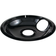 Black Porcelain Replacement Drip Pan (8")