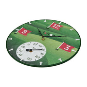 14-In. x 14-In. Tee Time Poly Resin Clock and Thermometer