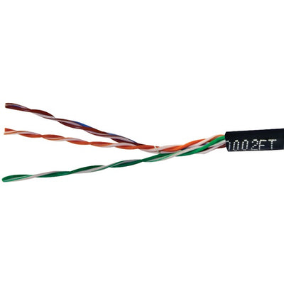 CAT-5E UTP Solid Riser CMR Cable, 1,000ft (Black)