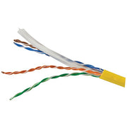 CAT-6 UTP Solid Riser CMR Cable, 1,000ft (Yellow)