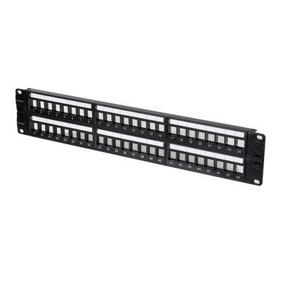 VGS(TM) Unshielded Modular Patch Panel with Labels, Unloaded (48 Port)