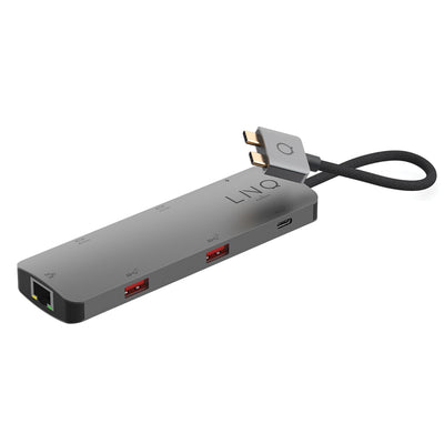 7-in-2 D2 Pro MST USB-C(R) Multiport Hub with Dual 4K HDMI(R) and Ethernet for MacBook(R) M1/M2
