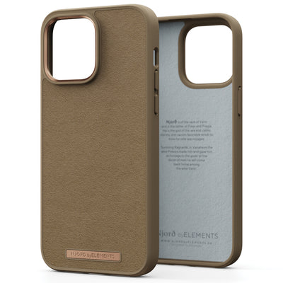 Suede Comfort+ Drop-proof Phone Case (iPhone(R) 14 Pro Max; Camel)