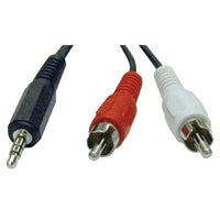 3.5 mm Stereo to 2 RCA Audio Y-Splitter Adapter (6-Feet)
