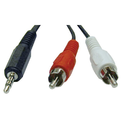 3.5 mm Stereo to 2 RCA Audio Y-Splitter Adapter (6-Feet)