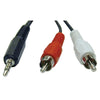 3.5mm Stereo to 2 RCA Audio Y-Splitter Adapter (12ft)