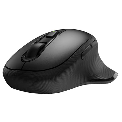 ONLEE Pro Dual Cordless Rechargeable Computer Mouse, Ergonomic, 6 Buttons, Bluetooth(R) and 2.4 GHz, Black