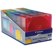 Color CD-DVD Slim Cases, 50 pk
