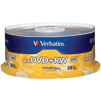 4X DVD+RWs, 30-Count Spindle