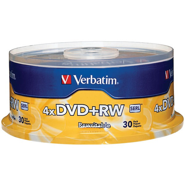 4X DVD+RWs, 30-Count Spindle