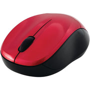 Silent Wireless Blue-LED Mouse (Red)