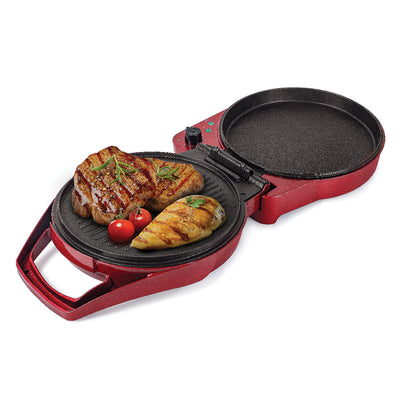 Multifunction 11-In. Pizza Maker and Indoor Grill, Red