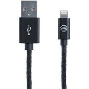 Charge & Sync Braided USB to Lightning(R) Cable, 4ft (Black)