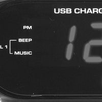 Dual Wake USB Charging Clock Radio