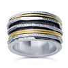 Sterling Silver & 12/20 Gold-Filled Six-Ring Spinner Bands