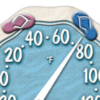 12-Inch Sandals Thermometer with Clock