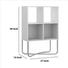 Multipurpose Storage Shelf With 4 Open Compartments, White And Chrome - UPT-238276
