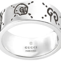 GUCCI JEWELS  BLIND FOR LOVE COLELCTION Mod. GG GOSTH 9mm Size 13 - 20 Anello/Ring ARGENTO/SILVER