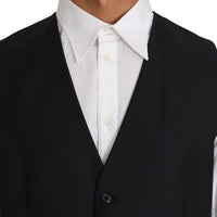 Gray Wool Silk Waistcoat Vest
