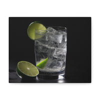 Vodka Tonic with Lime on Canvas Gallery Wraps