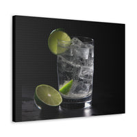 Vodka Tonic with Lime on Canvas Gallery Wraps