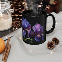 Irises All Around 11oz Black Mug