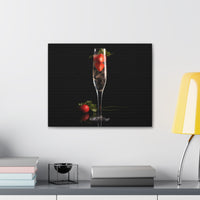 Champagne and Strawberries on Canvas Gallery Wraps