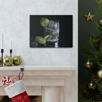 Vodka Tonic with Lime on Canvas Gallery Wraps