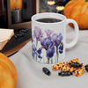 Irises All Around Ceramic White Mug 11oz