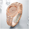 Bling White Crystals Men's Quartz Watch - Gold, Silver, or Rose Gold