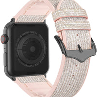 Apple Silver Bling Watch Band, Sweatproof, SE Series 6 5 4 3 2 1