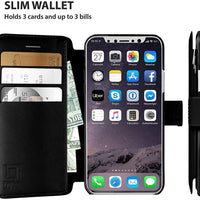 iPhone 12/12 Pro and 12 Pro Max Wallet Case -2 Tone Vegan Leather