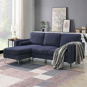 86" Convertible Sectional Sofa, Modern Chenille Fabric