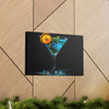 Martini Blue Curacao with Orange and Mint on Canvas Gallery Wraps
