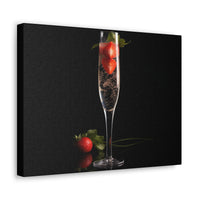 Champagne and Strawberries on Canvas Gallery Wraps