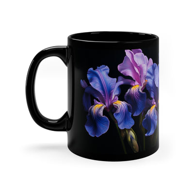 Irises All Around 11oz Black Mug
