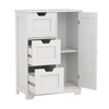 White Storage Cabinet One door with Three Drawers