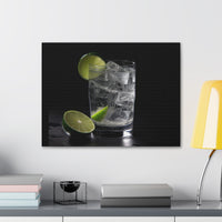 Vodka Tonic with Lime on Canvas Gallery Wraps