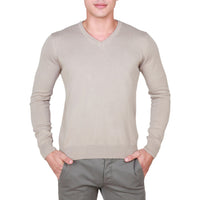 Trussardi - 32M04INT53 Tan Yellow V-Neck Sweater, Long Sleeve