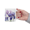 Irises All Around Ceramic White Mug 11oz