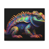 Lizard in Baroque Neon on Canvas Gallery Wraps