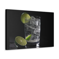 Vodka Tonic with Lime on Canvas Gallery Wraps