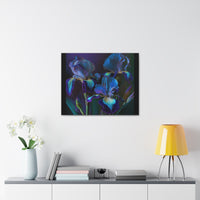 3 Baroque Purple & Blue Irises Canvas Gallery Wrap