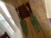 Feathers with Beads on Brown Leather Hair Tie by Hair Tie Rebel