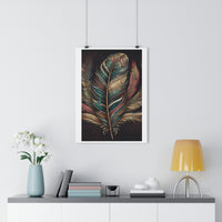 Bohemian Feather Premium Poster