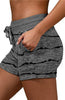 Ladies Casual Drawstring Cotton Blend Knit Stretch Shorts